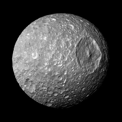 Mimas-from-Cassini