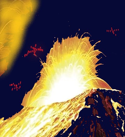 volcanic eruption in jersh